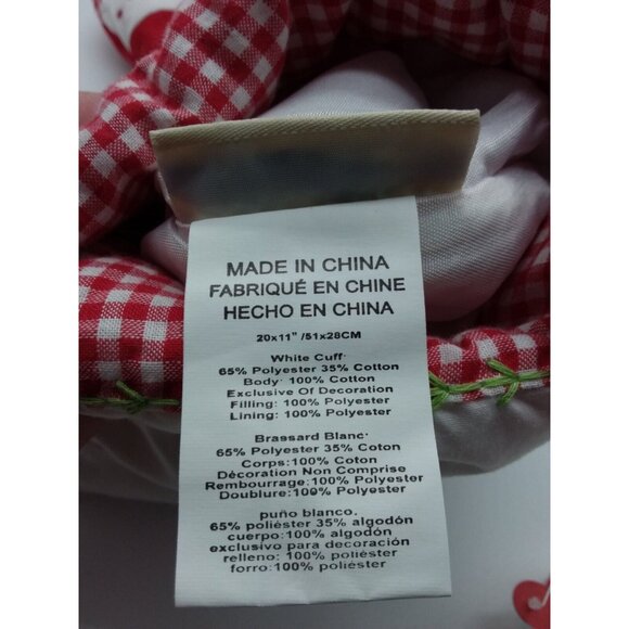 Pottery Barn Kids Aksel Christmas Stocking Gingham Holiday Quilted Red - Picture 8 of 12